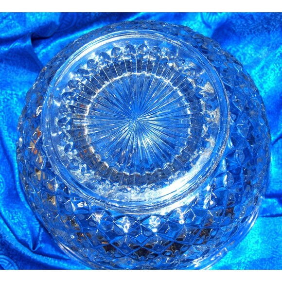 VTG Anchor Hocking Wexford 10" Footed Centerpiece Fruit Bowl With Original Box! - Picture 6 of 7